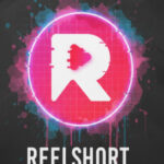 ReelShort APK Latest Version 2025 - Professional Mobile Drama Streaming App Logo with Pink and Blue Splash Background