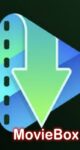 MovieBox Mod APK interface showing movie streaming dashboard