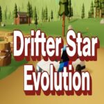 Drifter Star Evolution APK banner: asteroid evolving into massive galaxy devouring cosmic debris.