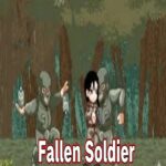 Fallen Soldier Android action game showing intense combat scene with atmospheric storytelling, player progression, and decision-making elements in a narrative-driven shooter.