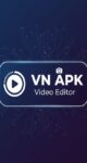 VN Mod APK video editing interface showing multi layer timeline, audio tracks, and export settings on an Android device